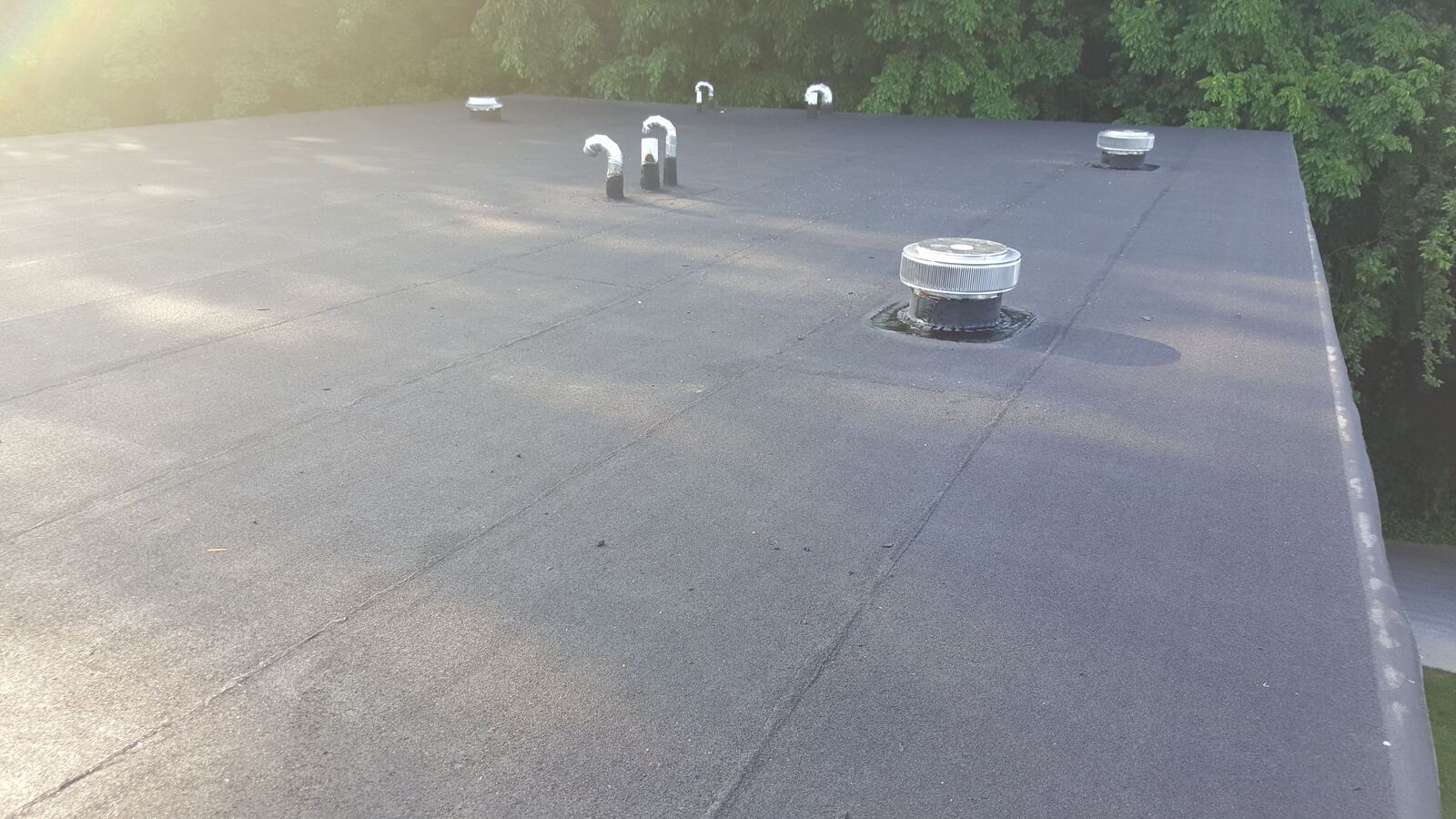 Firestone granulated rubber flat roof